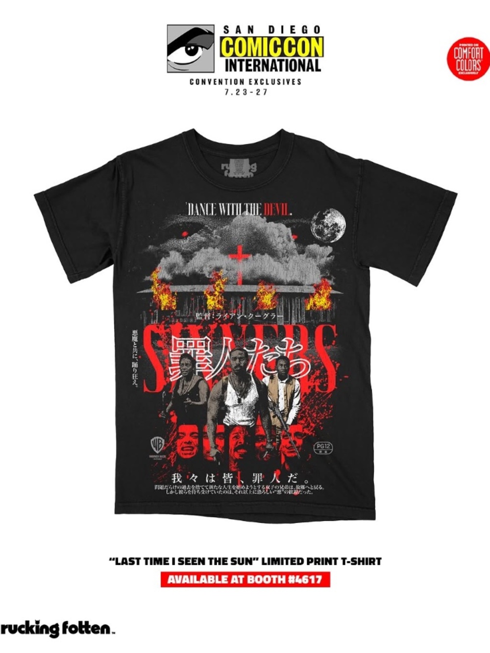 Rucking Fotten SINNERS Shirt LARGE Comic Con Limited Edition